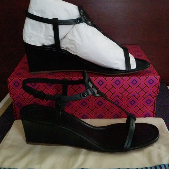 ** SOLD**NIB! TORY BURCH MILLER 60MM WEDGE SANDALS - Picture 4 of 8